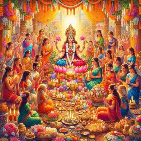 Praying Godess Lakshmi