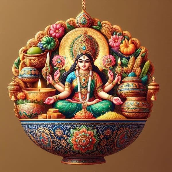 Lakshmi Puja ceremony during Diwali festival