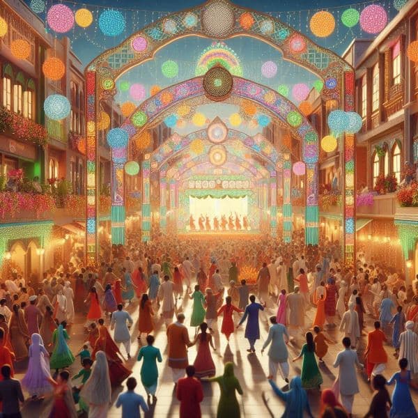 Community celebrations with public pandals and gatherings