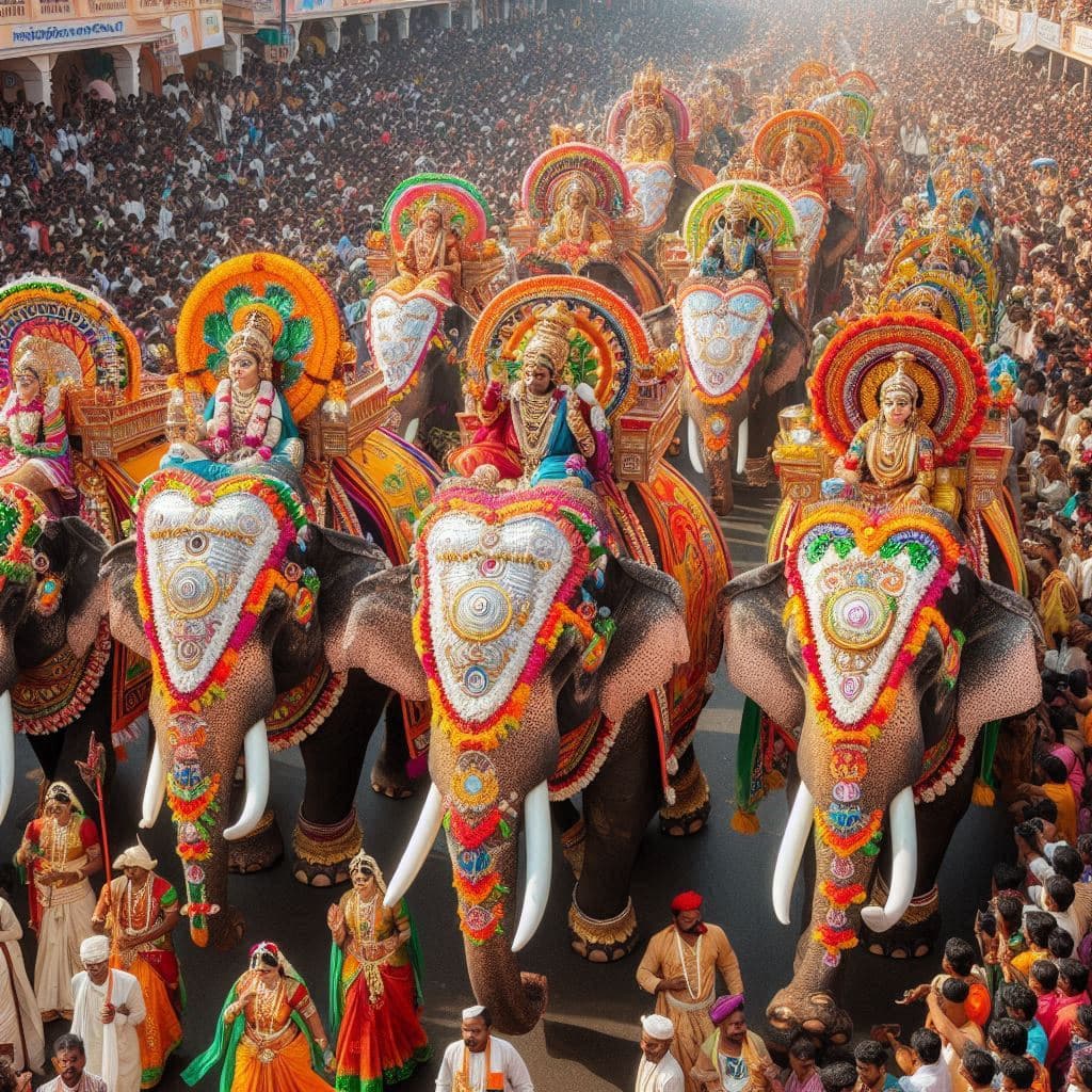 Music, dance, and cultural programs during Dussehra