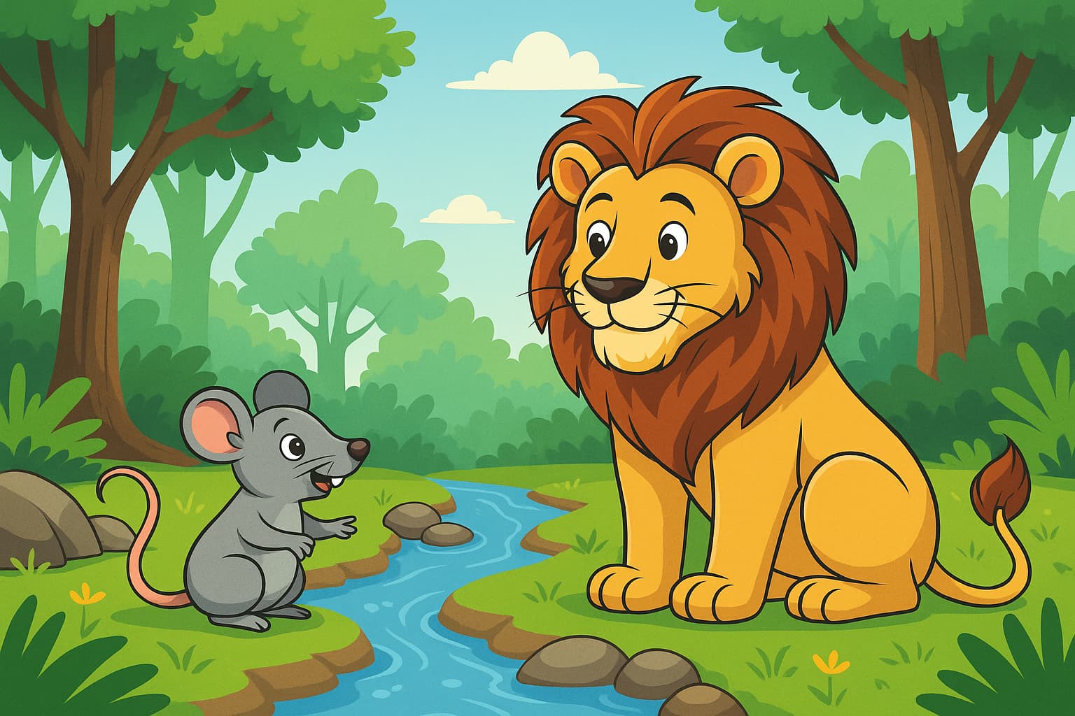 The Lion and the Mouse - A story about kindness
