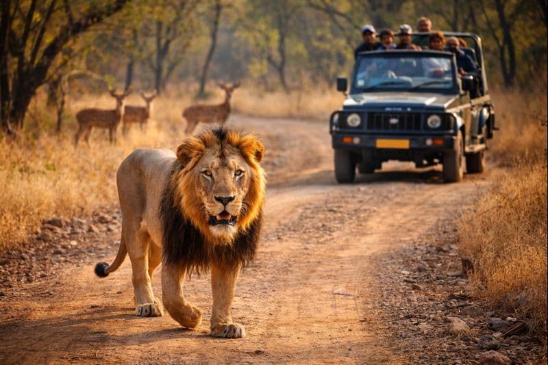 Gir National Park - Only home of Asiatic lions in Gujarat